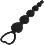 Black & Silver - érzéki anális lánc szív formával 18 cm