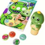 Luna Luna: Set de 100 autocolante cu dinozauri, cu ștampilă cu dinozaur (000623003)