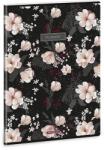 Ars Una kockás füzet A4 - Flowery Black