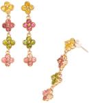  Cercei Turmalina Mixt inima fatetata 24x5x15 mm eleganta romantica idee de cadou 1 pereche