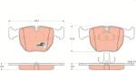 TRW Fékbetét készlet TRW GDB1261 for BMW, ALPINA (GDB1261)