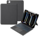 Tech-Protect SmartCase Mag Pen and Keyboard - кожен калъф с магнитно закрепяне и безжична блутут клавиатура за iPad Pro 13 (2024) (черен)