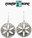  Cercei din Argint 925 Floare - 25 x 25 mm - 1 Pereche