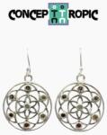  Cercei din Argint 925 - 7 Chakre Mandala - 24 x 24 mm - 1 Pereche