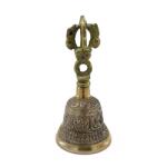  CLOPOȚEL TIBETAN DIN ALAMĂ | 7, 5 x 13 cm Castron