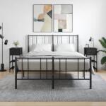 vidaXL 2 db fekete szerelt fa éjjeliszekrény 34x36x70 cm (825974)