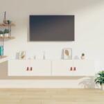 vidaXL 2 db fehér tömör fenyőfa faliszekrény 80 x 30 x 30 cm (818378)