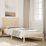 vidaXL tömör fa extra hosszú ágykeret matrac nélkül 100 x 220 cm (3309311)