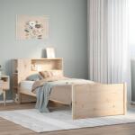 vidaXL tömör fenyőfa könyvespolcos ágy matrac nélkül 90 x 190 cm (3322449) - vidaxl