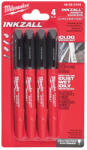 Milwaukee Inkzall 0, 6mm hegyű jelölő filc fekete 4db/cs (48223154) - megatool