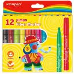 Keyroad Rostirón, filctoll készlet 5 mm 12 db/bliszter Keyroad Jumbo vegyes színek (KR971413) - best-toner
