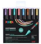 uni Dekormarker 0, 9-1, 3mm, Uni Posca PC-3M 8 db-os készlet. metál (2UPC5MMETAL8DB) - best-toner