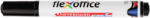 FlexOffice Táblamarker, 2, 5 mm , kúpos, FLEXOFFICE "WB03", fekete (FOWB03FK)