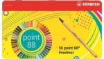 STABILO Tűfilc készlet, 0, 4 mm, fém doboz, STABILO "Point 88", 47+3 különböző szín (tst88506) - irodaszer