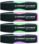 STABILO Green Boss Pastel Szövegkiemelő Készlet - 2-5 mm, 4 Különböző Szín (6070/4-2)