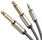 UGREEN AV126 3.5mm-es TRS kábel 2x TS 6.35mm - 3m (szürke)