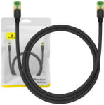 Baseus fonott hálózati kábel cat. 8 Ethernet RJ45, 40Gbps, 1m (fekete)