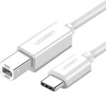 UGREEN US241 USB-C / USB-B 2.0 kábel szkenner nyomtató 1, 5 m - fehér