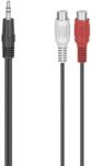 Hama Adaptor audio Hama 2 RCA Negru (205185)