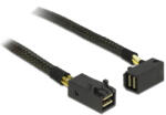 Delock Kábel Mini SAS HD SFF-8643 Mini SAS HD SFF-8643, ívelt, 0, 5 m