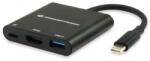 Conceptronic DONN01B 3-in-1 USB 3.2 Gen 1 Docking Station fekete DONN06B (DONN06B)