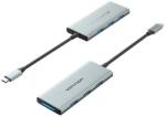 Vention USB-C to HDMI/USB 3.0x3/SD/TF/PD Dokkoló 0.15M Gray Aluminum Alloy Type (TOPHB) - totalprint