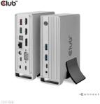 Club 3D Notebook Dokkoló - CSV-1568 (120W, Gen 2 USB-C to 4x USB-A, USB-C Gen 2, 2xHDMI, DP, VGA, RJ45, DC) (CSV-1568) - tintashop