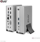 Club 3D Notebook Dokkoló - CSV-1568 (120W, Gen 2 USB-C to 4x USB-A, USB-C Gen 2, 2xHDMI, DP, VGA, RJ45, DC) (CSV-1568) - smart-otthon