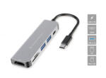 Conceptronic Notebook Dokkoló - DONN02G (USB-C to HDMI+USB-C PD: 60W+USB-A+SD/TF, szürke) (MOBCONDONN02G)