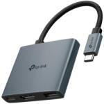 TP-Link USB Type-C 3-Port Hub SPEC: 1 × USB-C Connector，1 × HDMI 4K 60Hz Port，1 × USB-C PD 100W Port，1 × USB-A 3.0 Ports FEATURE: Plug and Play, Self-storage for Connector, Fast Heat Dissipation, Flexible and