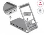 Delock Docking station USB type C la HDMI/USB/Hub/ SD+Micro SD PD 3.0 60W + stand, Delock 88199 (88199)