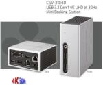 Club 3D Notebook Dokkoló - CSV-3104D (4K UHD, 3.0 USB-A to HDMI, DVI-I, 4xUSB-A, RJ45, 3.5 Jack Audio + Mic) (CSV-3104D) - wincity