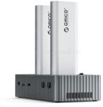 ORICO IT28N-C-EU M. 2 SSD dokkoló (2xM. 2 NVMe -> USB-A/C, Max. : 8 TB, Klón funkció, Max. : 40Gbps, szürke) (ORICO-IT28N-C-EU-GY-BP) (ORICO-IT28N-C-EU-GY-BP)