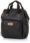 Chipolino babakocsira rögzíthető hátizsák - Black Leather (CHRAF02105BL)