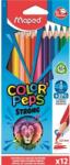 Maped Színes ceruza készlet, háromszögletű, MAPED "Color`Peps Strong", 12 különböző szín (IMA862712)
