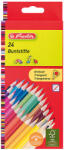 Herlitz Trio Lakkozott Színesceruza Készlet - 24 db, Normál, Háromszög, Környezetbarát