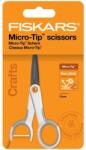 Fiskars Olló, általános, tapadásmentes, 13 cm, FISKARS "MicroTip Titanium", fehér (IF1070025) - tintasziget