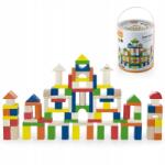 Viga Toys Fa építőkocka szett 100 db-os vödörben (KL03)