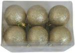 Decoration & Design Műanyag gömb 6 cm glitteres arany (631049) - jatekrt