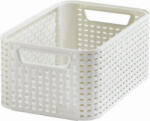 Keter Rattan hatású kosár, 6l, törtfehér, CURVER Style S (CSCR7B) (205825)