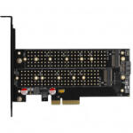 AXAGON Adaptor AXAGON PCEM2-D 1x PCI-E Male - 2x M. 2 PCI-E/SATA (PCEM2-D) - pcgarage