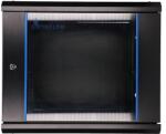 Extralink 19" 9U Fali Rack Szekrény - 600x600 mm, Fekete (EX.3968)