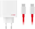 OnePlus OnePlus SUPERVOOC 80W GaN Dual USB-A + USB-C utazási töltő + USB-C/USB-C kábel fehér
