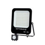 OPTONICA Mozgásérzékelős Led Reflektor - Ultra Slim, SMD, IP65, 50 Watt, Természetes Fehér, Fekete Ház