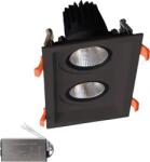 ELMARK Spot LED, Dublu, Mobil, 2X15W, 230V, 4000K, Negru, + Kit Emergenta (92DL81F3040/BLE)