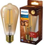 Philips ST64 vintage LED izzó, dimmelhető, E27, 5, 8W (50W), 640 lm, meleg lángfény (2200K), Arany színű