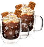 4home Hot&Cool Snowflake thermo pohár 350 ml, 2 db