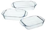 Pyrex 3 darabos üveg sütőedény szett, 2 l + 3 l +4 l
