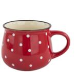 4home Kerámia bögre Dots 770 ml, piros, piros, 770 ml