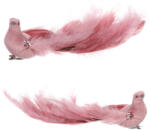 Autronic Rózsaszín páva klipszel, 25 x 8 x 6 cm, 4 darabosszett